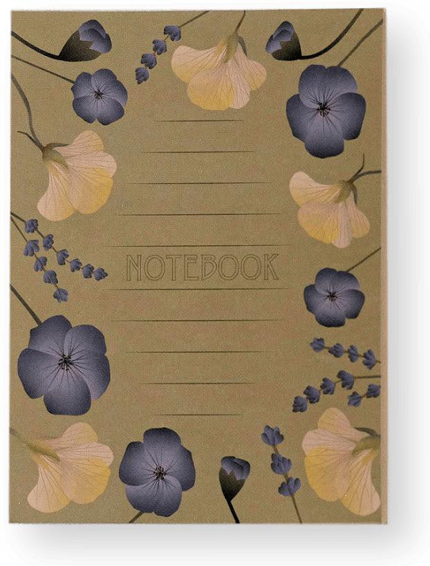 [product_category]-Vissevasse Notebook With Flowers, Amber, Small-Vissevasse-5713138718291-F-2017-182-NS-VIS-1