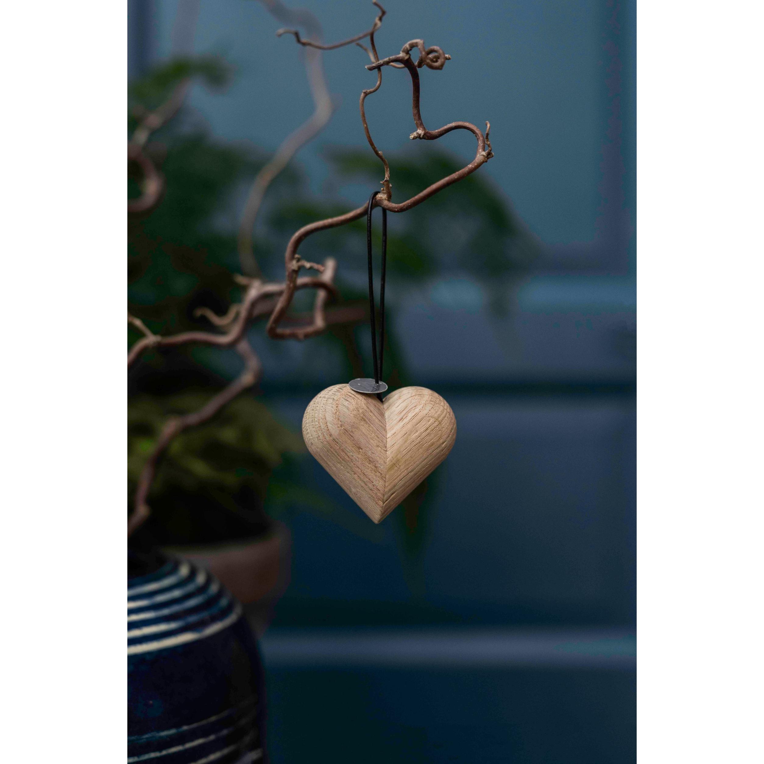 Architectmade Christmas Hanging Ornament Heart, 3pcs