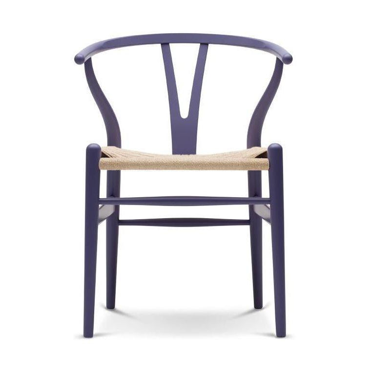 Carl Hansen Ch24 Y Chair Chair Natural Paper Cord, Beech/Purple Blue