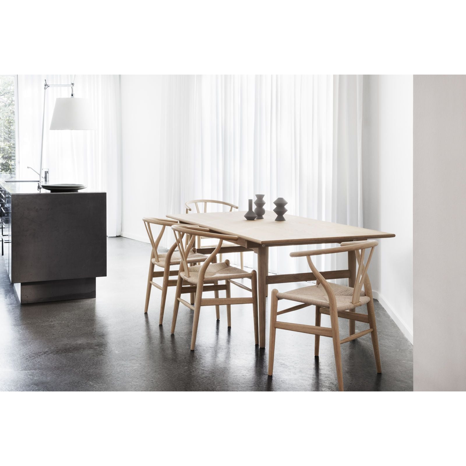 Carl Hansen Ch24 Wishbone Chair Natural Cord, Lacquered Beech Special Edition
