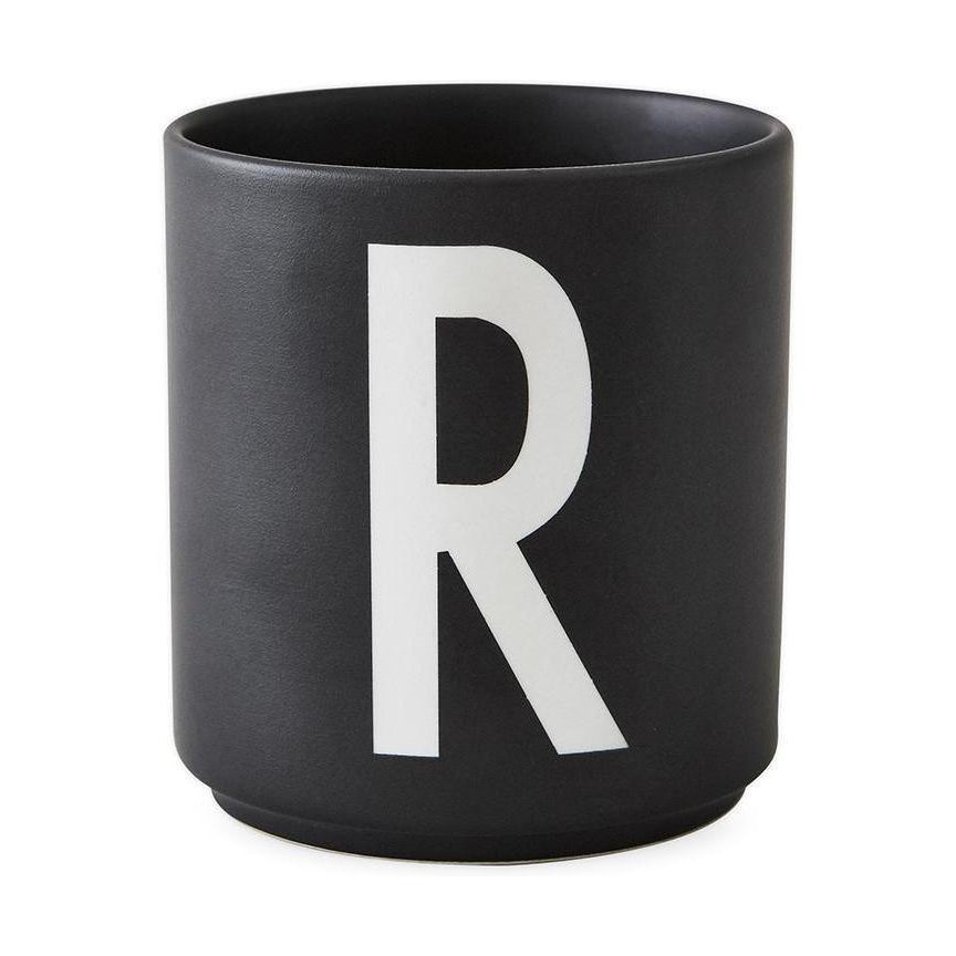 Design Letters Personal Porcelain Mug A Z, Black, R