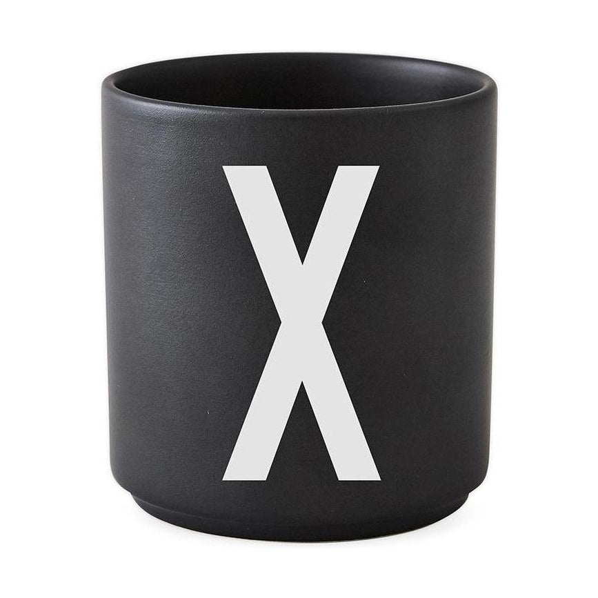 Design Letters Personal Porcelain Mug A Z, Black, X