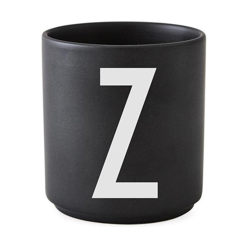 Design Letters Personal Porcelain Mug A Z, Black, Z, Z