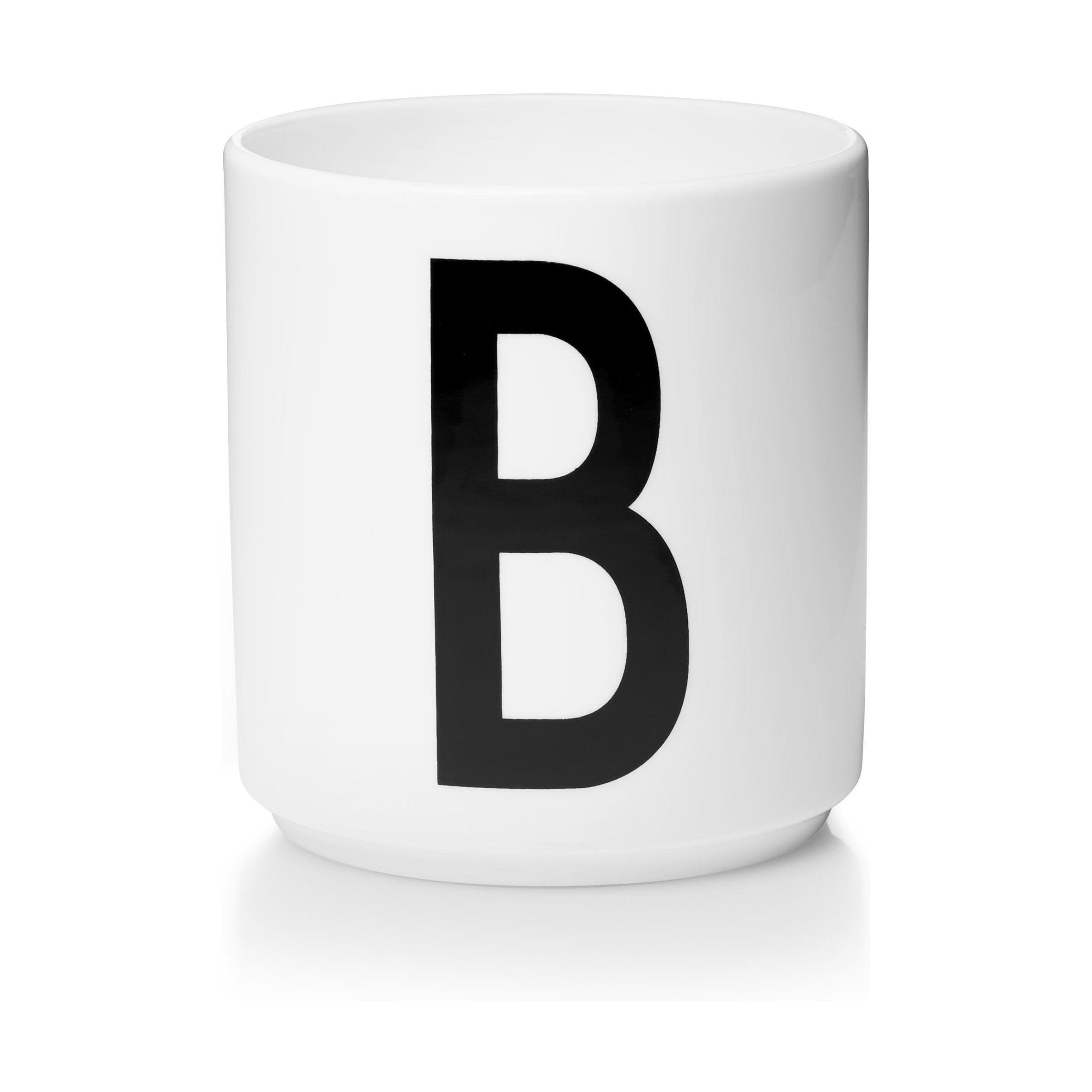 Design Letters Personal Porcelain Mug A Z, White, B