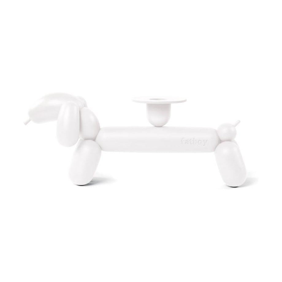 Fatboy Can Dog Candlestick, White