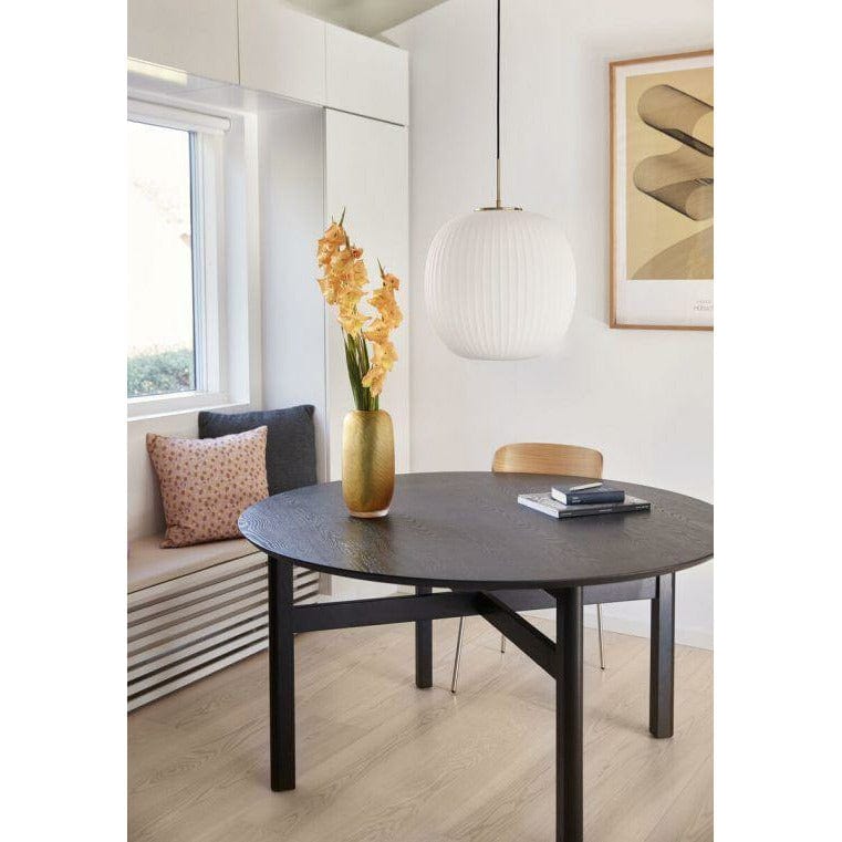 Hübsch Fjord Dining Table Round Wood Black