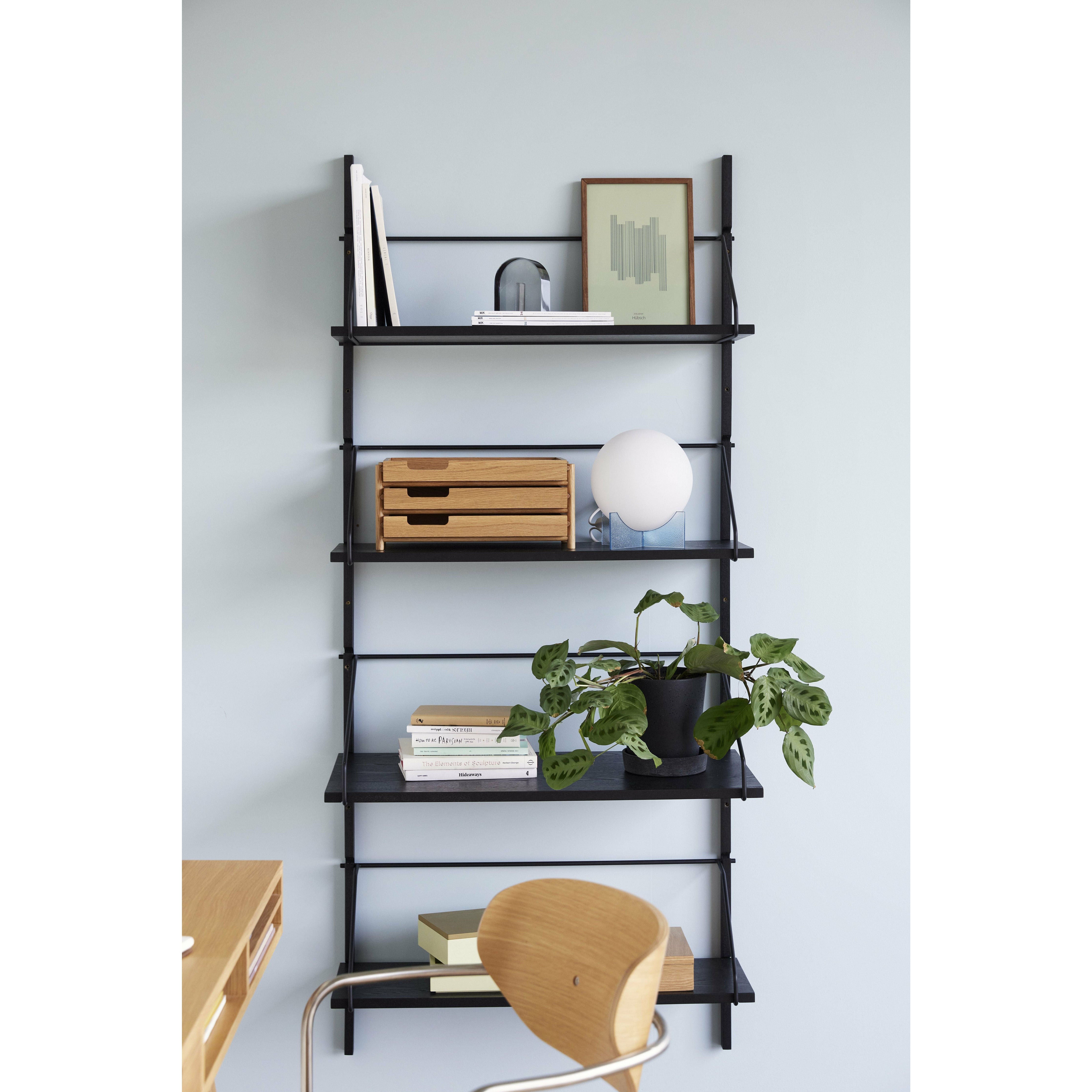 Hübsch Norm Shelf Metal / Ash Fsc Black