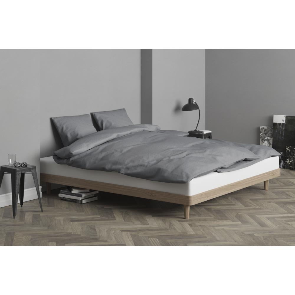 Juna Cube Bed Linen Dark Grey, 140x220 Cm