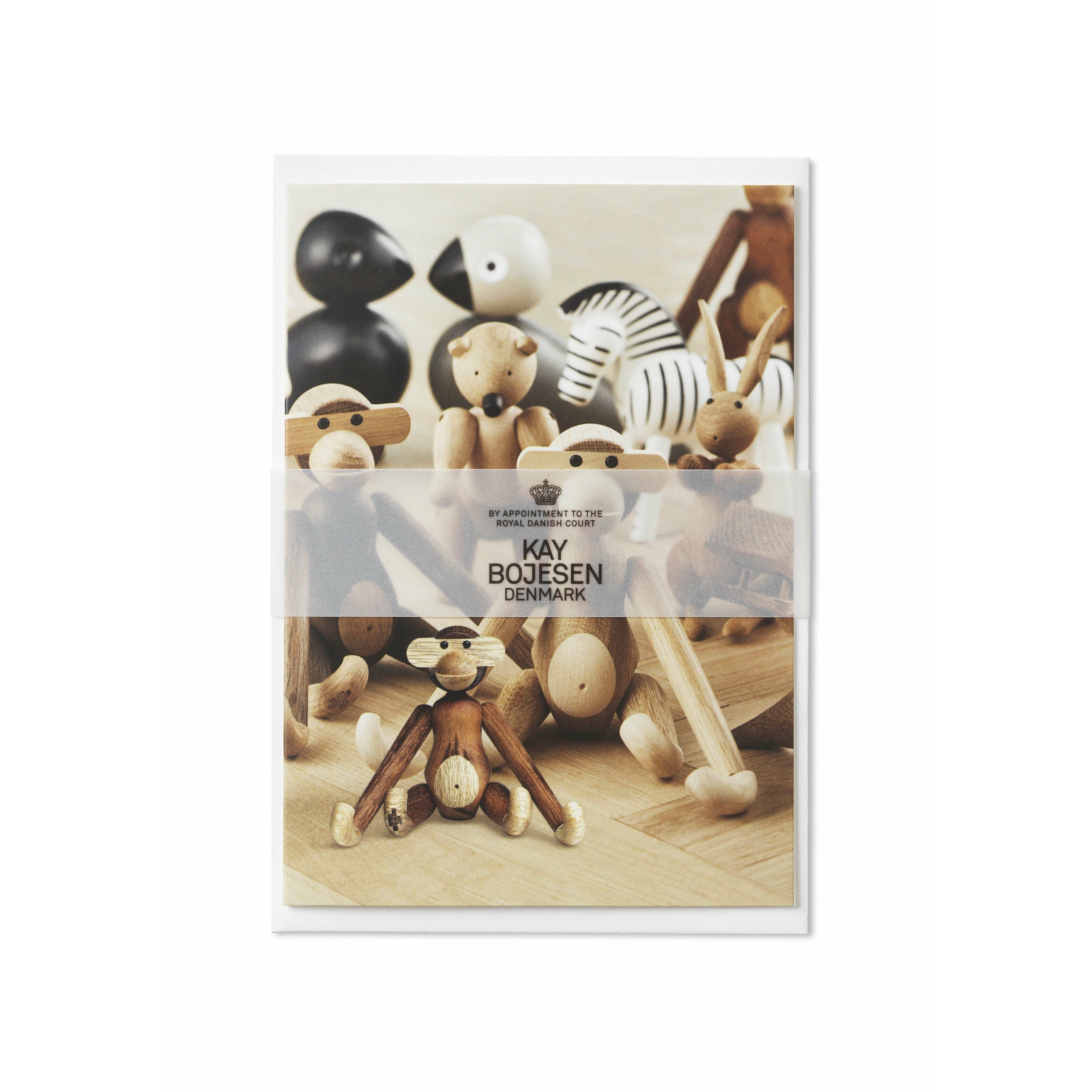 Kay Bojesen Card A6 Mini Monkey Front Mixed Wood 1 Piece