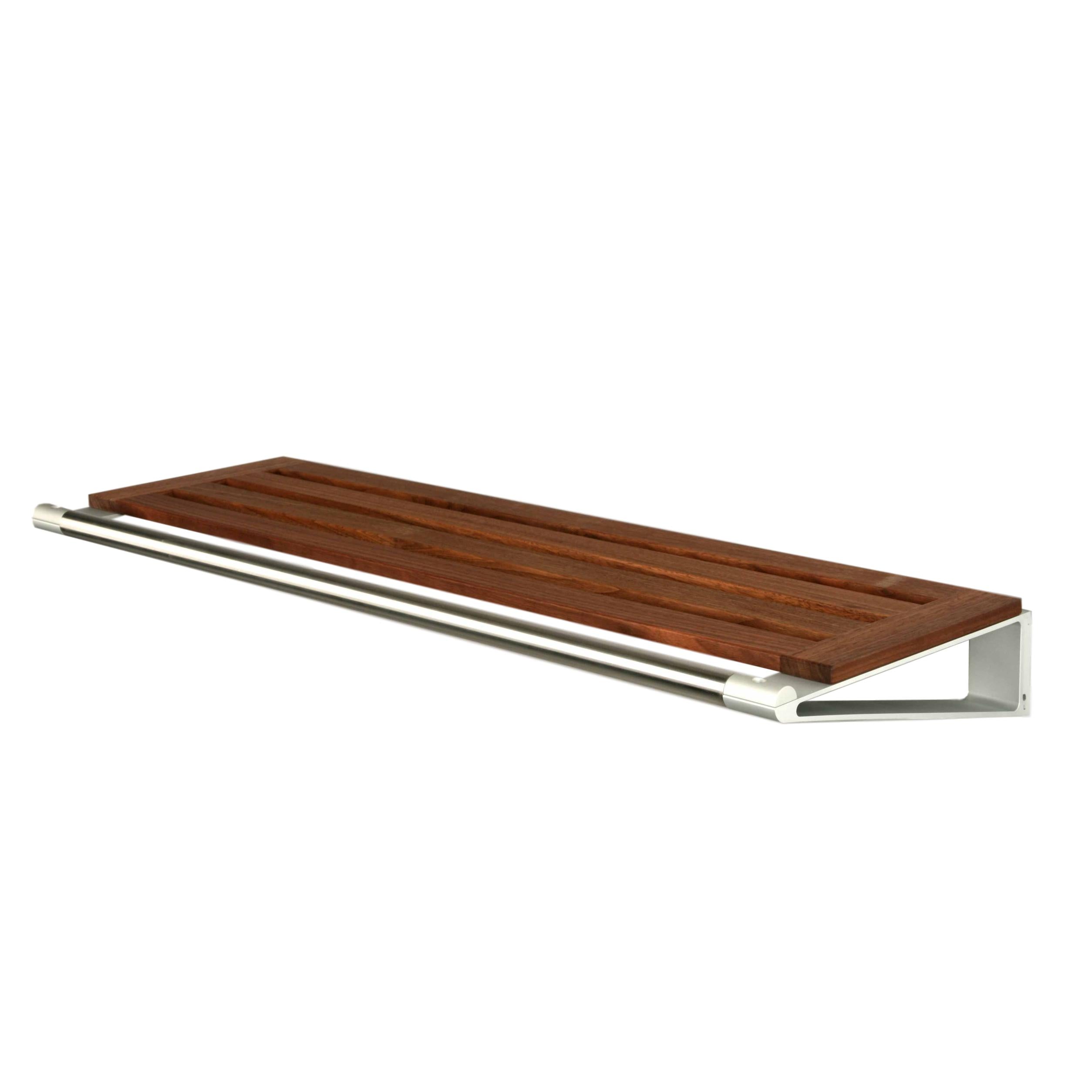 Loca Knax Hat Shelf 40 Cm, Walnut/Aluminium