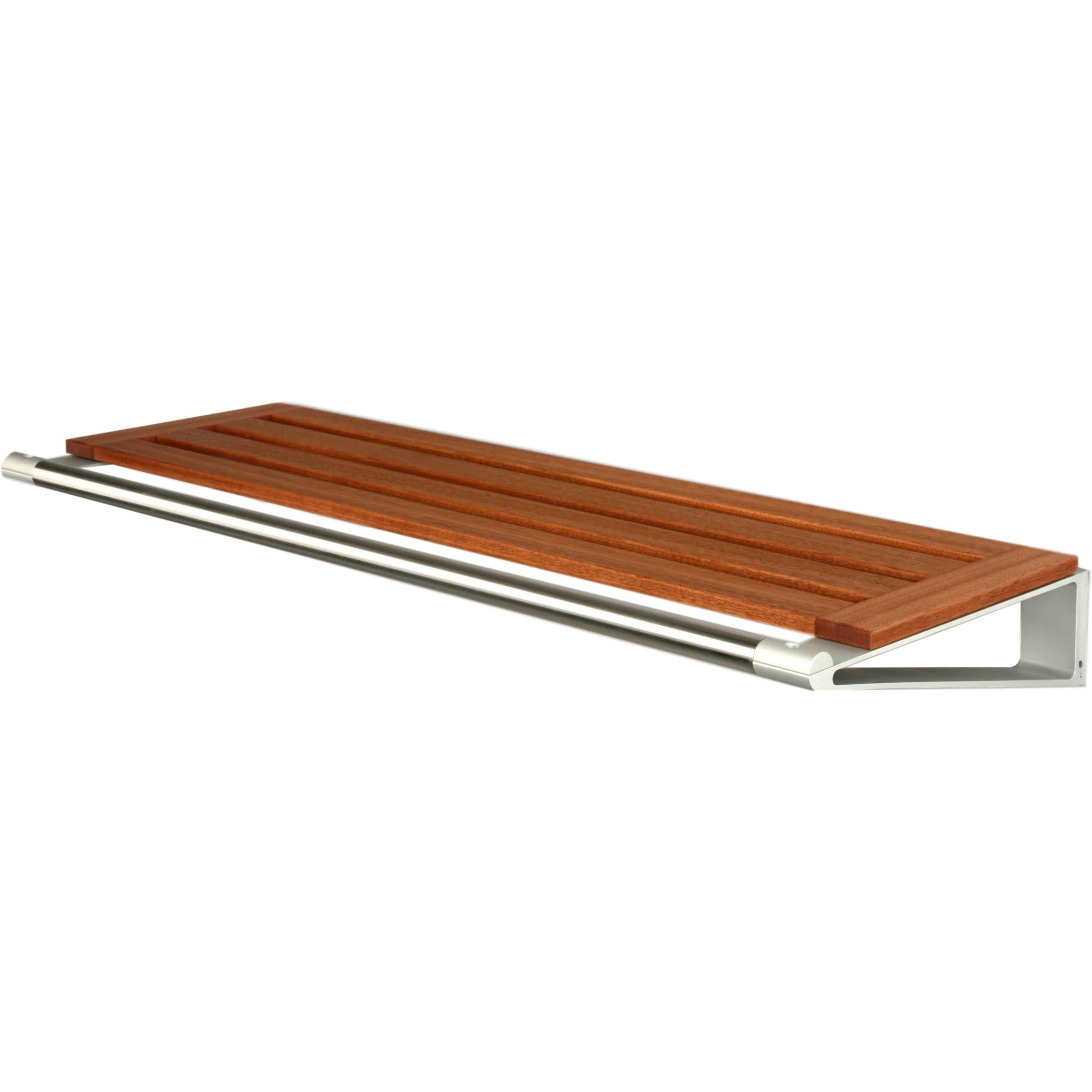 Loca Knax Hat Shelf 80 Cm, Mahogany/Aluminium