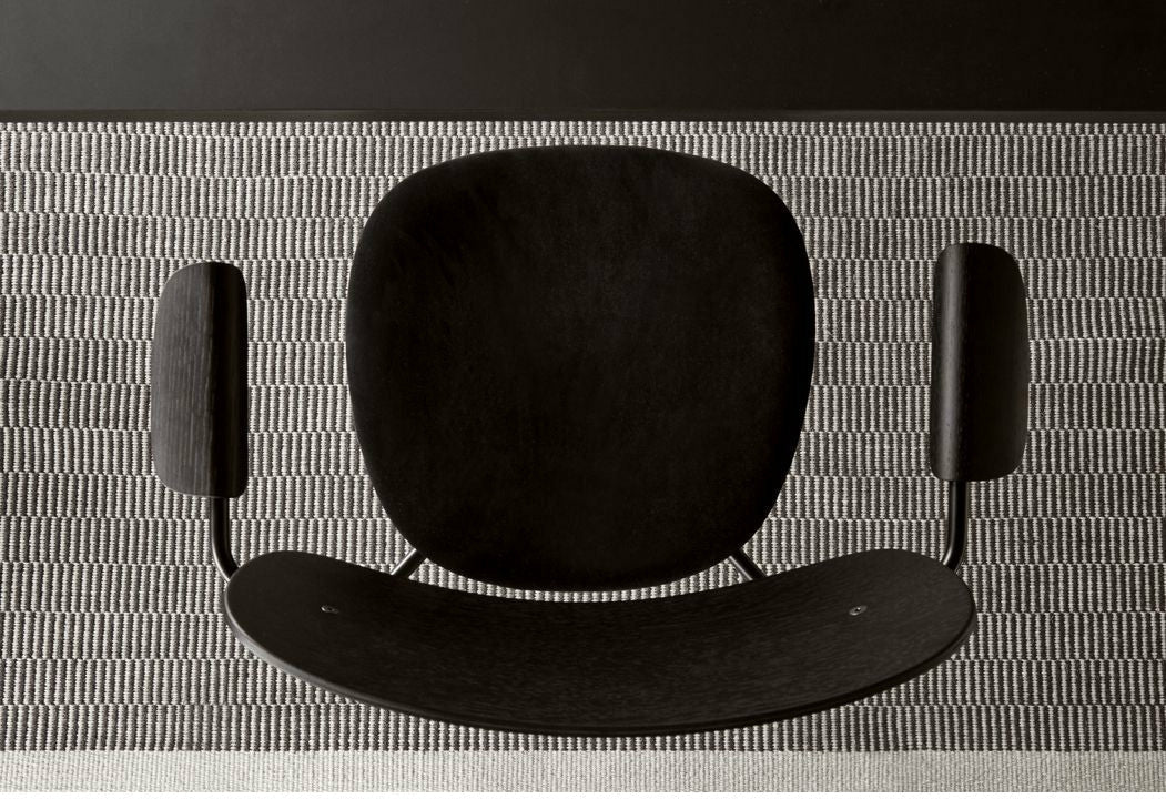 Audo Copenhagen Co Food Chair With Armrest Dark Stained Oak, Black