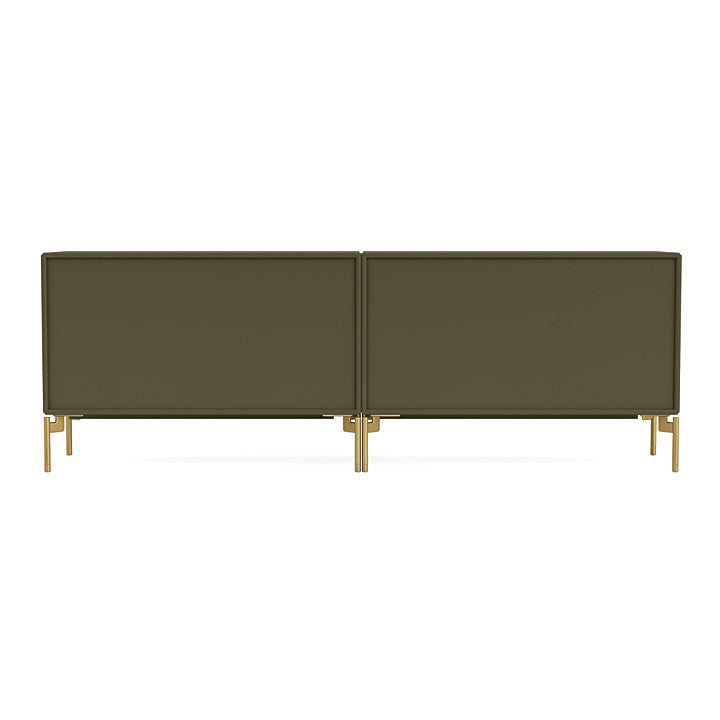 Montana Line Sideboard With Legs, Oregano/Brass