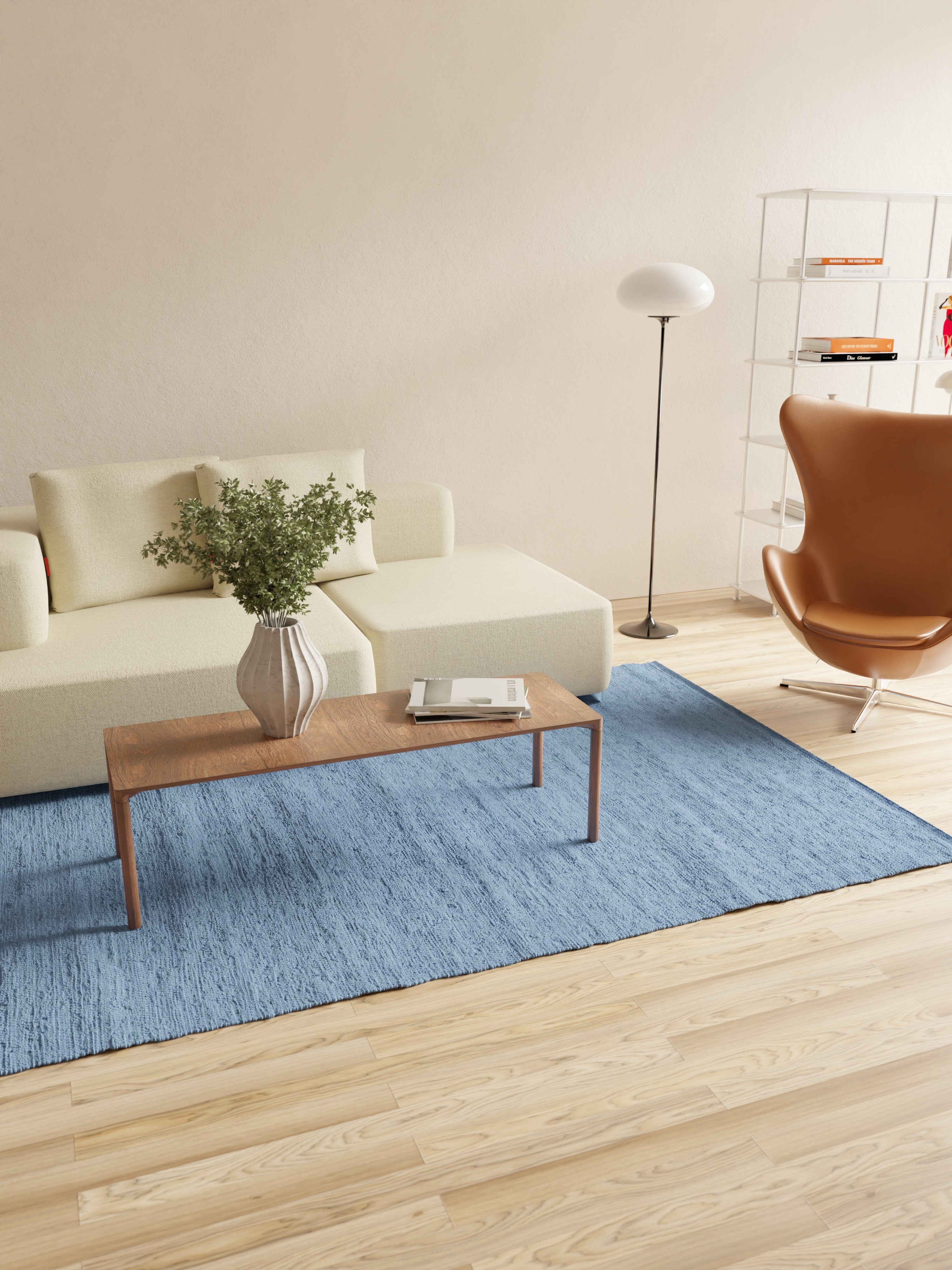 Rug Solid Cotton Rug 75 X 200 Cm, Pacific