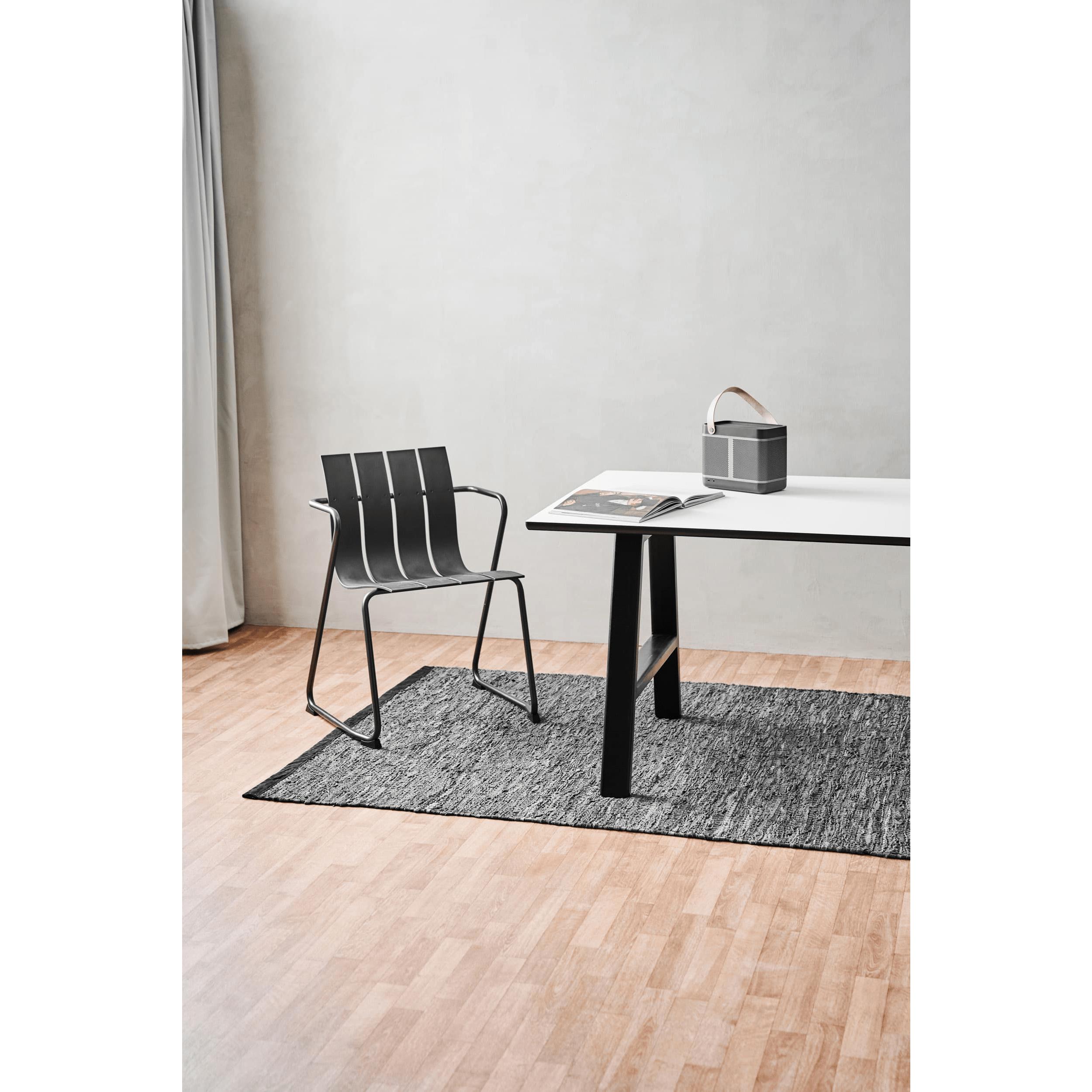 Rug Solid Leather Teppich Dark Grey, 75 x 400 cm-Teppiche-Rug Solid-5711655105037-10503-RUG-inwohn