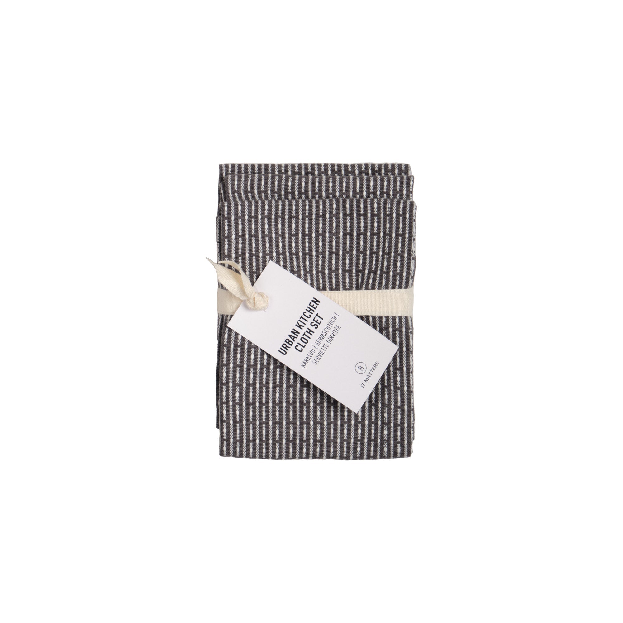 The Organic Company Urban Kitchen Cloth 3 Pcs., Evening Grey