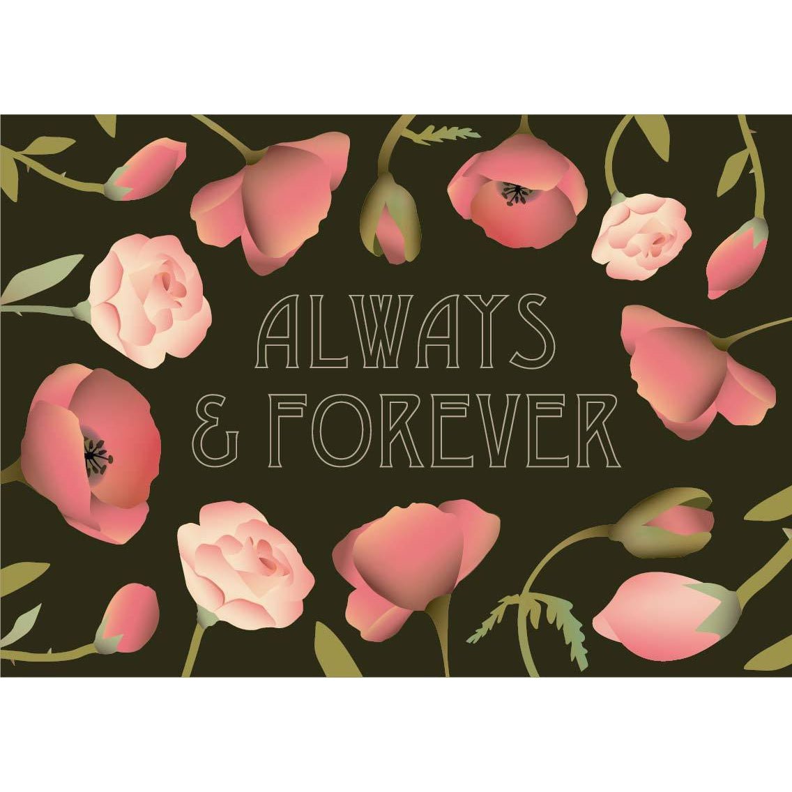 Vissevasse Always & Forever Flower Bouquet Grußkarte, 10,5x15cm-Vissevasse-Vissevasse-5713138715405-F-2017-154-XS-VIS-inwohn