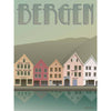  Bergen Bryggen Poster 15 X21 Cm