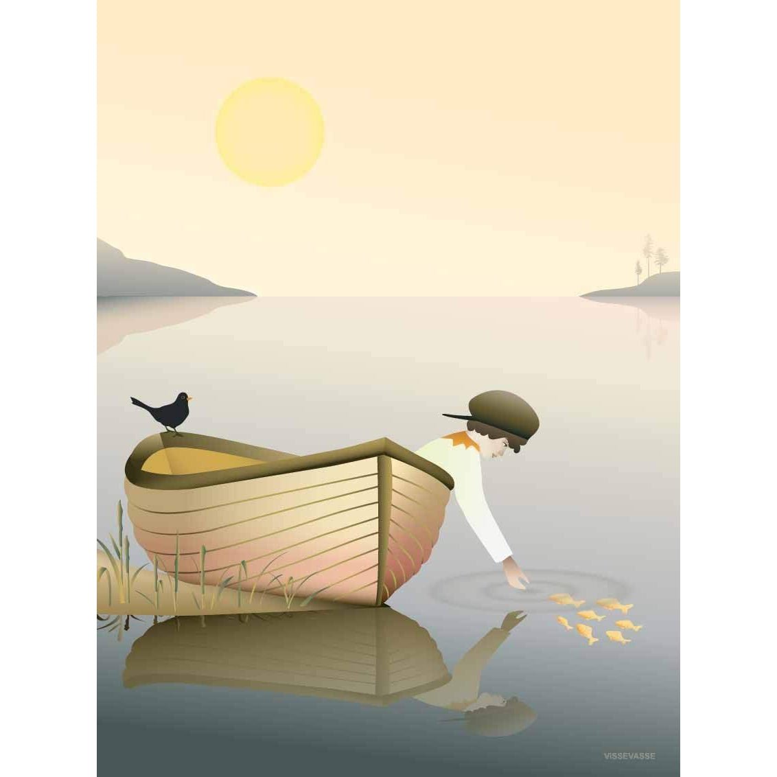Vissevasse Boy In A Boat Poster, 15X21 Cm-Wanddekoration-Vissevasse-5713138724018-F-2017-240-S-VIS-inwohn