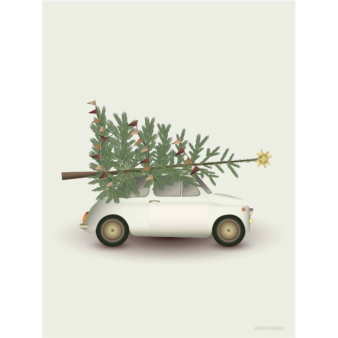 Vissevasse Christmas Tree & Little Car Grußkarte, 10,5x15cm-Vissevasse-Vissevasse-5713138719403-F-2017-194-XS-VIS-inwohn