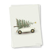  Christmas Tree & Little Car Greeting Card 105x15cm