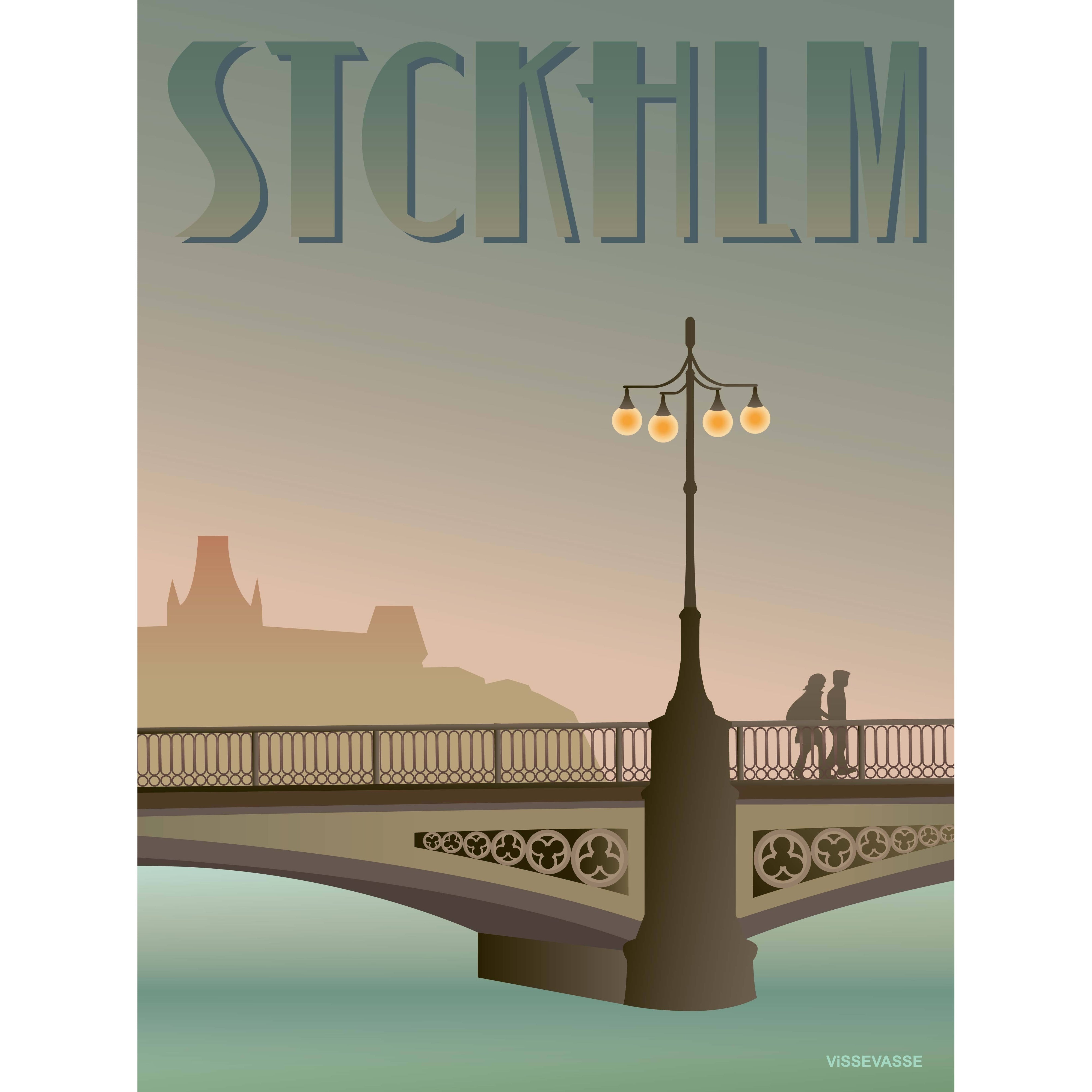 Vissevasse Stockholm Vasa- Brücke Poster, 15X21 Cm-Wanddekoration-Vissevasse-5713138450115-F-2014-501-S-VIS-inwohn