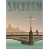  Stockholm Vasa Bridge Poster 15 X21 Cm